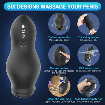 Masturbator for Men Sex Shop Toys Automatic Sucking Male Masturbator Cup Sex oral Suction Blowjob Real Vagina Sucking Vibrator 3