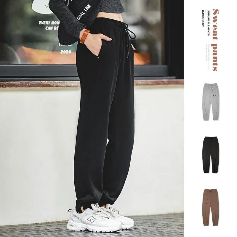 Maden Women’s Cotton Sweatpants Elastic Waist Workout Lounge Pants Leisure 100% Cotton Jogger Sportwear Casual Track Pant