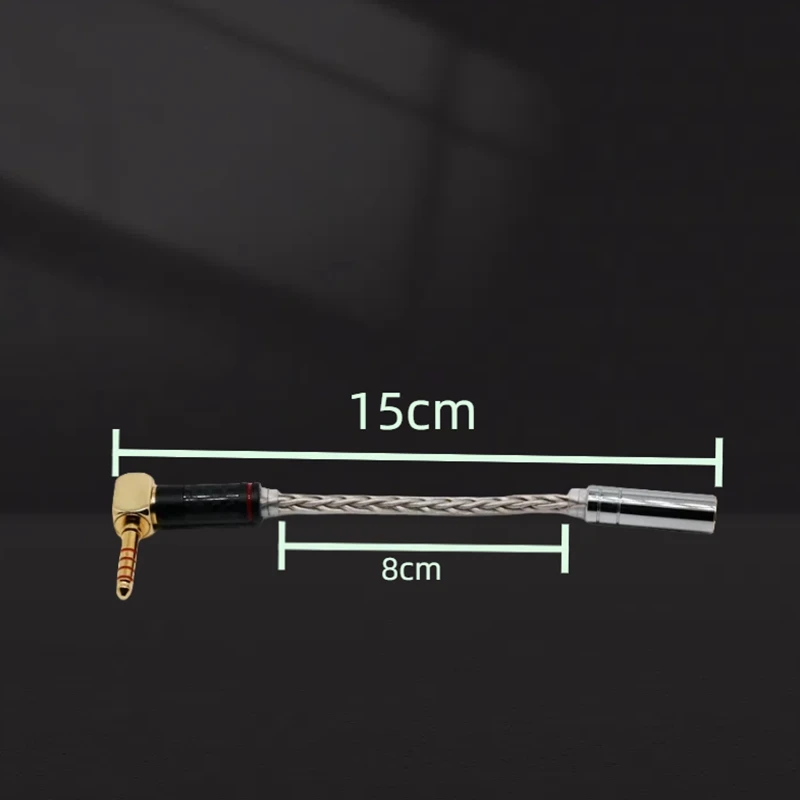 ZiSin 26 silver palladium adapter cable, suitable for ZSX C12 ZSN V90 BA5ZS10 Pro, 4.4mm to 2.5mm/3.5mm balanced inner screw