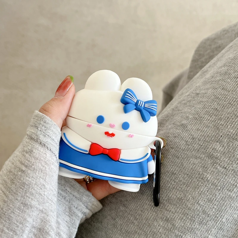 Custodia Per Coniglio Simpatico Cartone Animato Per Apple Airpods Pro Cover Per Airpods 2 3 Generazione Guscio Protettivo Airpod 2Nd 3Rd Lovely