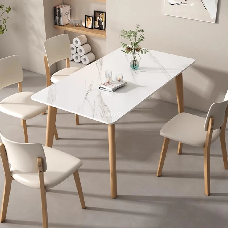 

Nordic Waterproof Dining Table Organizer Modern Restaurant Balcony Table Entryway Small Apartment Mesa Comedor Kitchen Furniture