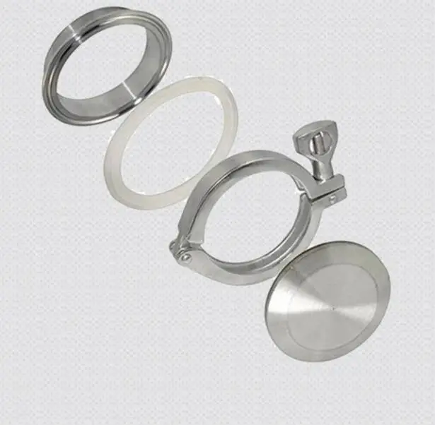 

Free shipping 5'' 133MM OD Sanitary TriClamp Ferrule + End Cap + Tri Clamp + Silicon Gasket