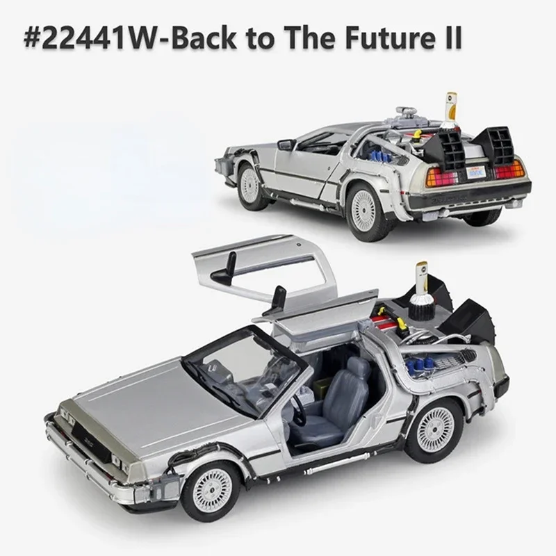 未開封 1/24 WELLY DeLorean Time Machine WELLY 1:24 Back To The Future Time Machine Diecast Alloy