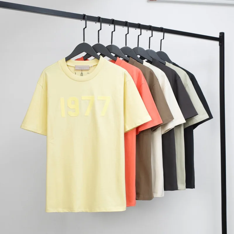 American Fashion Brand Double Line Tshrit And Shorts For Men 2024 Summer New Solid Cotton Casual Set Simple Classic Streetwear