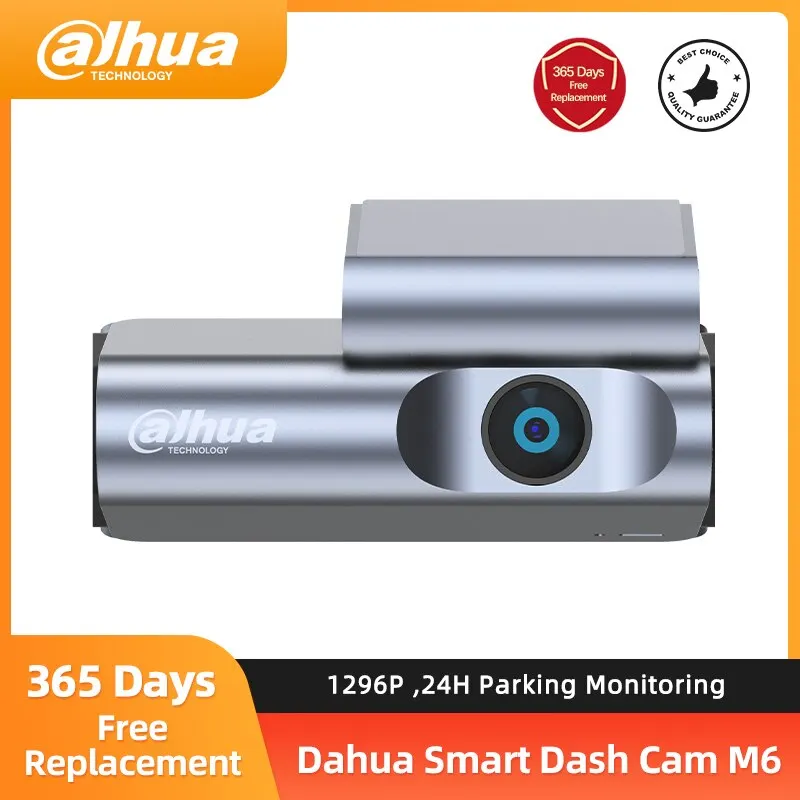 Dahua M6 Dash Cam 1296P WiFi 139° Angle Recorder Crash Latch G-Sensor Voice  Control Night Vision Loop Recording For Car Camera