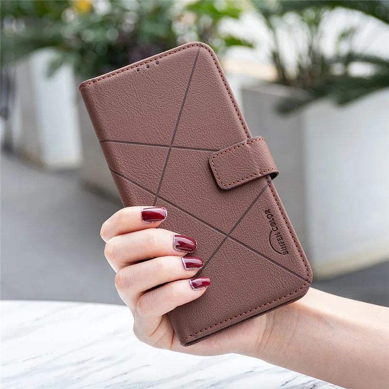 RFID Blocking Leather Wallet Flip Case - Premium Phone Cover and Protective Bag
