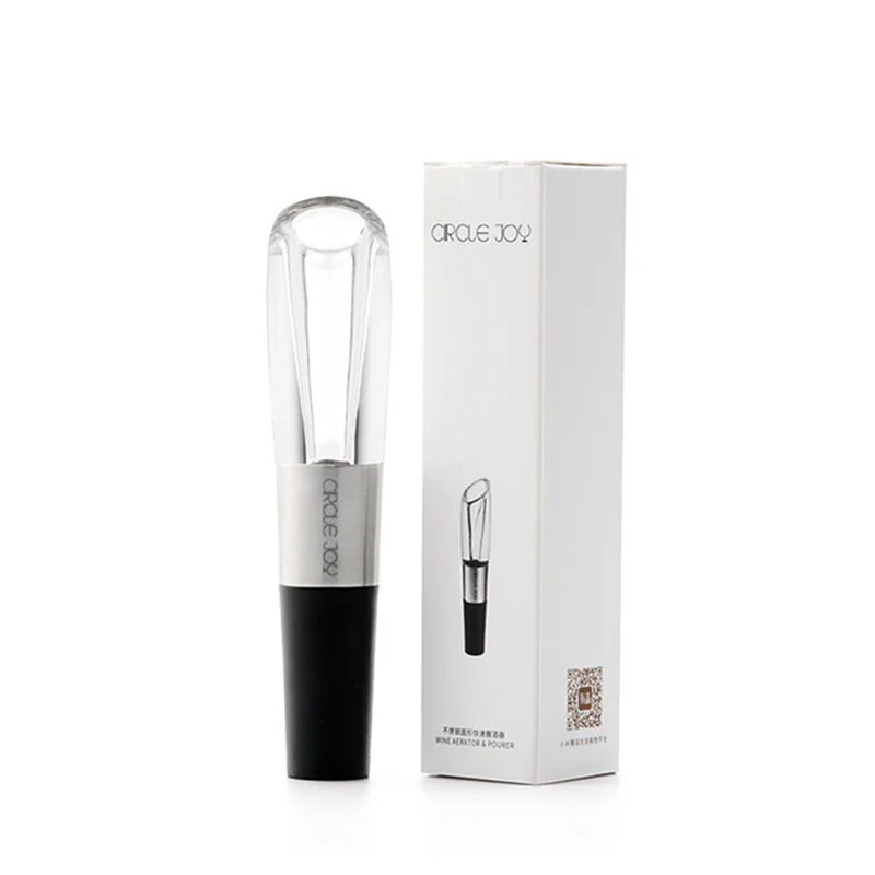 Circle Joy Fast Wine Decanter Mini Portable Wine Filter Air Intake Bottle Pourer Aerator For Family Bar
