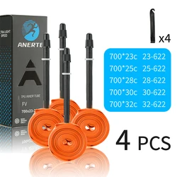 Ultra Lightweight TPU Road Bicycle Inner Tube - Durable & Puncture Resistant - 65mm (4PCS)