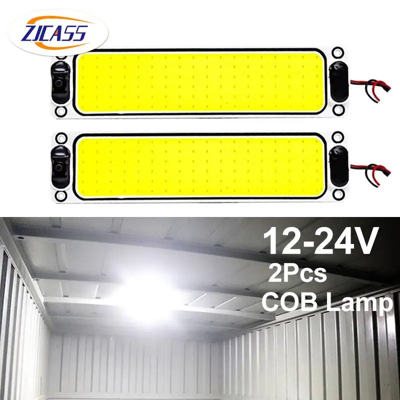 

Лампа COB 2 шт., ультратонкая панель для чтения, лампа 108, супер яркие автомобильные фонари, освещение багажника, освещение для украшения салона автомобиля