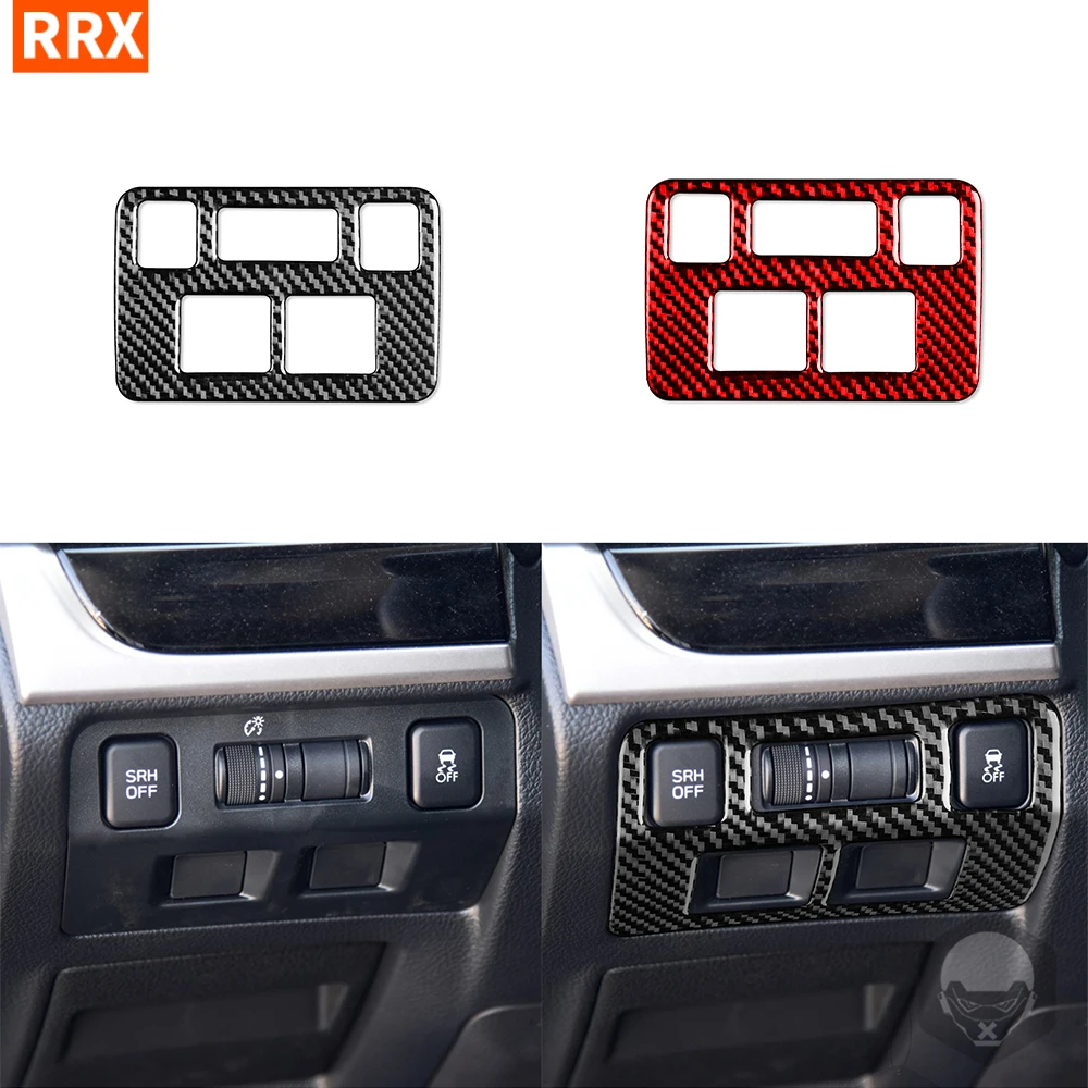 

Для Subaru Forester 2013-2018 Автомобильная фара Регулировка переключатель кнопка Панель рамка отделка углеродное волокно стикер аксессуары для интерьера