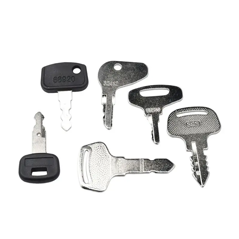 6 Pcs Keys Ignition Key Set 55240 6C040-55432 68920 Compatible with Kubota Tractors B1700 B1700D Generator GL3500 GL4500