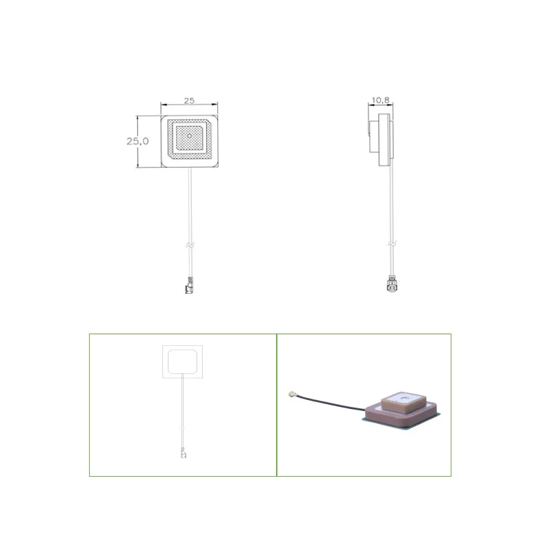 듀얼 주파수 GPS Beidou 네비게이션 GNSS 고정밀 포지셔닝 액티브 패시브 세라믹 안테나, L1 L2 L5