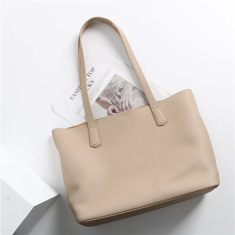 Customized Letters Pebble Leather Large Bag New Tote Bag Large-Capacity  Casual Simple High-End Commuter Shoulder Underarm Bag - AliExpress