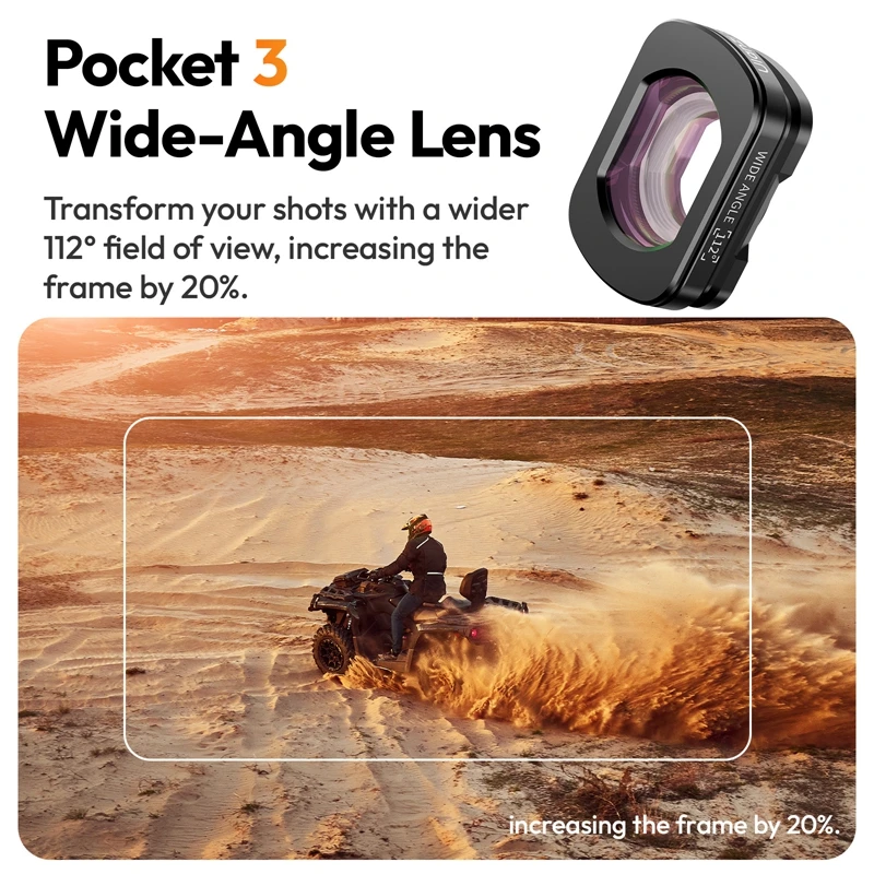 ​Ulanzi F35 Pocket 3 Wide-Angle Lens / Telephoto Lens for DJI Osmo Pocket 3 Lens for DJI Pocket 3 2