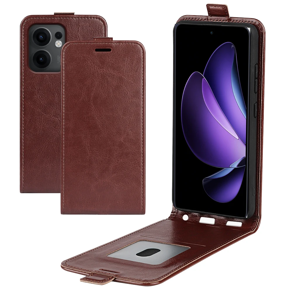 For OPPO Reno 13 F 13F Flip Vertical Leather Case Luxury Retro Holder Book Full Cover For OPPO Reno13 F RENO13F Phone Funda Bags