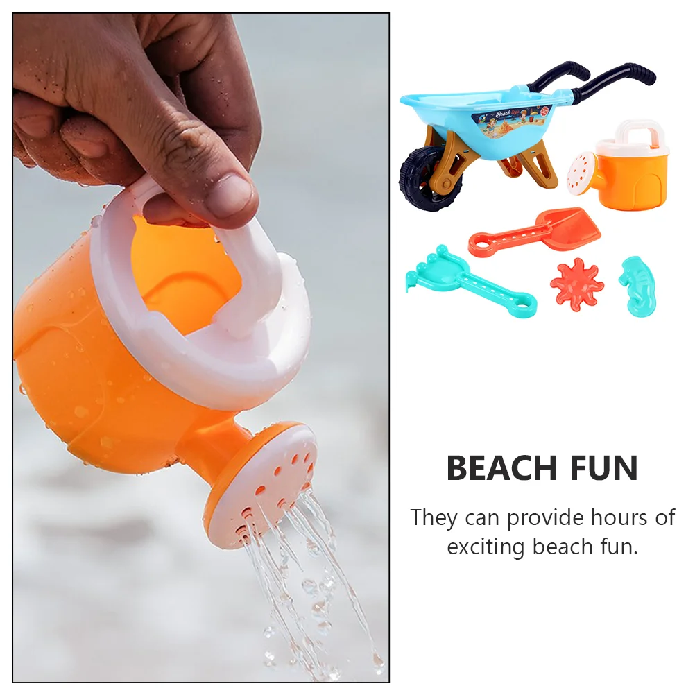 Beach Toy Stroller Playthings Sand for Kids Wheelbarrow Toys Pool Preschoolers Plastic 2
