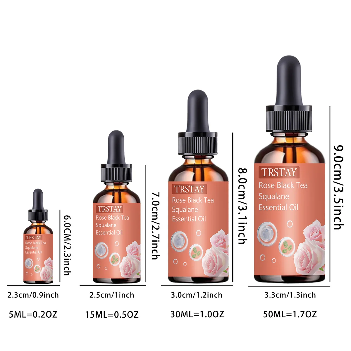 Rose Red Tea Squalene Essential Oil, reduces fine lines, tightens skin, and improves damaged skin 5