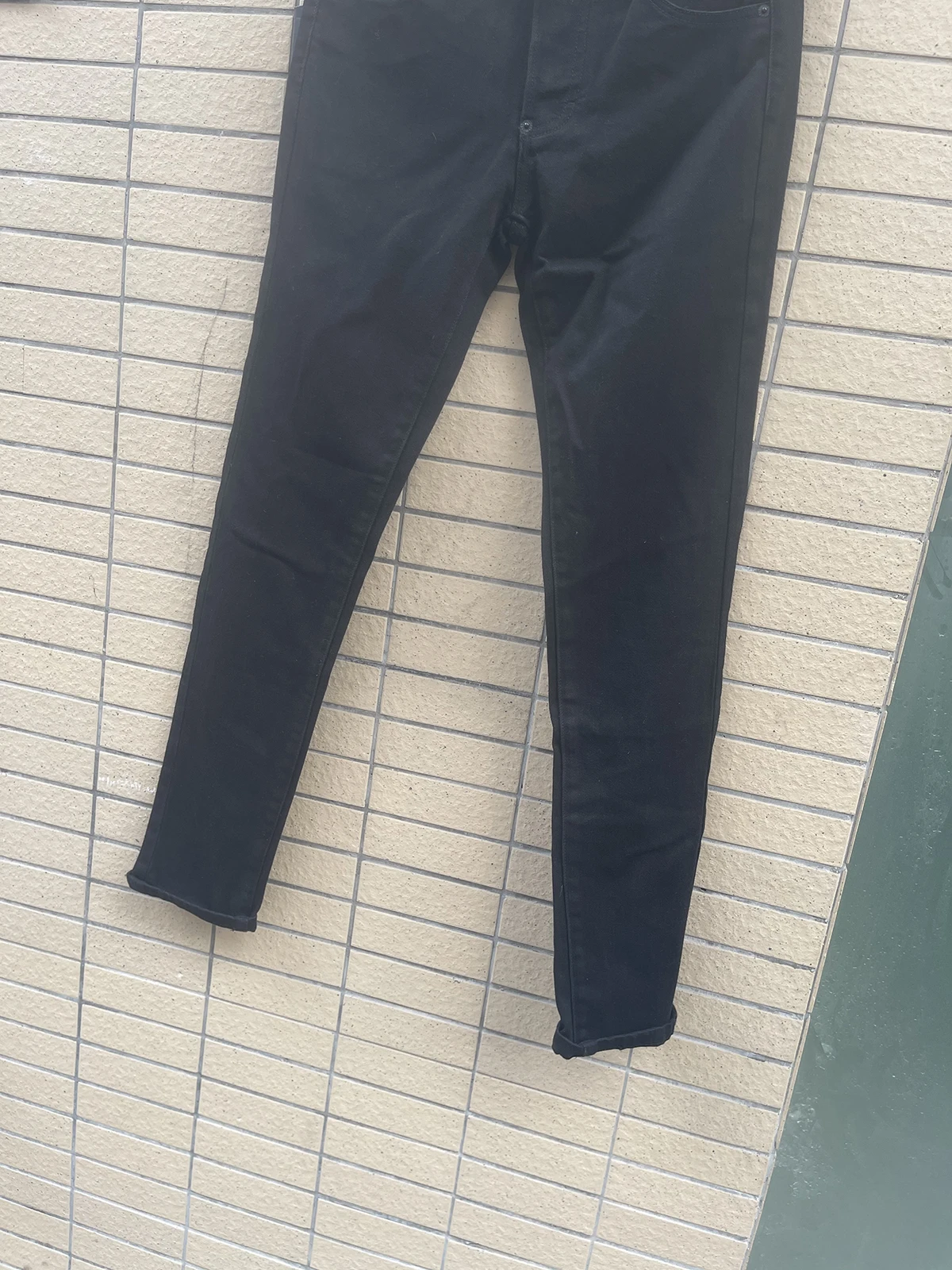 2024 Spring New D2 Jeans Men's 3D Cutting Slim Fit Grey Black Small Feet Pants Fashion Micro Elastic Versatile