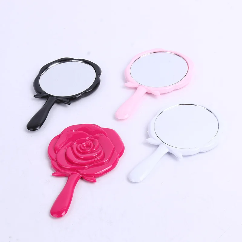 Handheld Vanity Mirror Vintage Rose Makeup Mirror Hand Mirror Pocket Mirror Makeup Vanity Cosmetic Compact Mirror for Women
