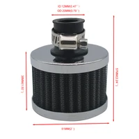 Filtres à Air de voiture à Interface universelle 12mm, pour moto, prise d'air froide, couvercle de ventilation de carter à haut débit, Mini filtres de reniflard 2