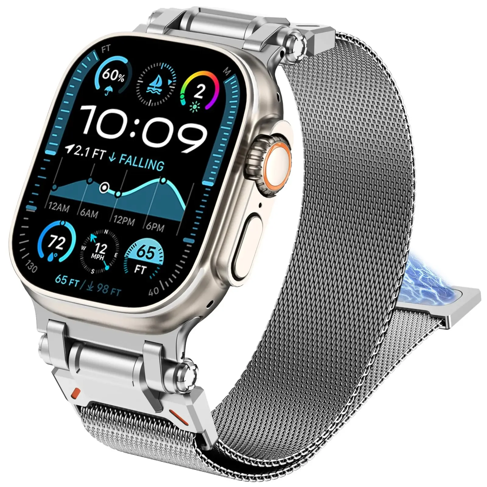 Stainless Steel Magnetic Milanese Loop Watch Band Strap