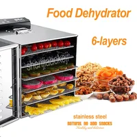 NEW LT-01 Fruit Drying Machine 6-Layers Stainless Steel Food Dehydrator Home Electric Fruit Vegetable Meat Herbs Food Dryer 220V 1