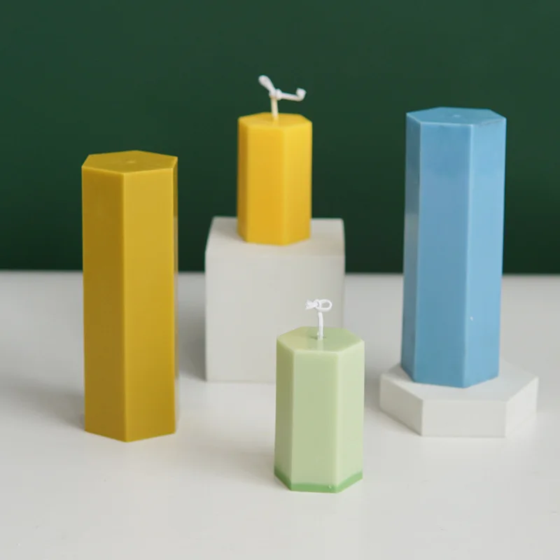Hexagon Pillar Candle Mold Candle Making Supplies Wholesale Molds Forms