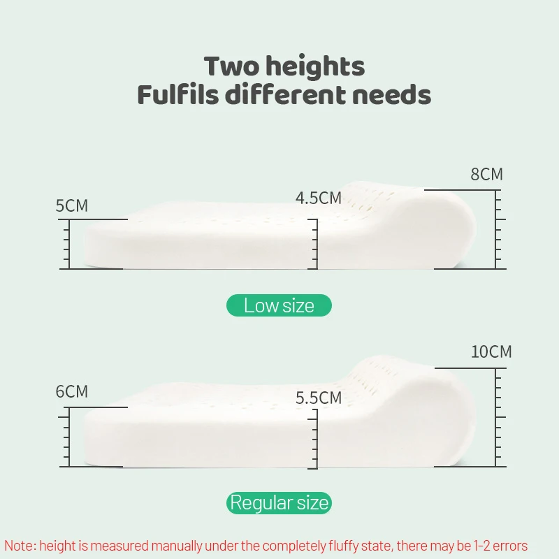 New Natural Latex Pillow with Organic Cotton Cover Standard Size Soft Pressure Relief Neck Pain Relief Bed Pillow for Side Queen 5