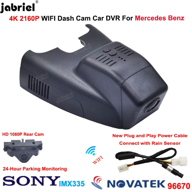 

For Mercedes Benz B Class w246 w247 for Mercedes Benz B180 B200 B250 B260 2011-2019 4K Dash Cam 24H Car Dvr Dashcam Dual Lens