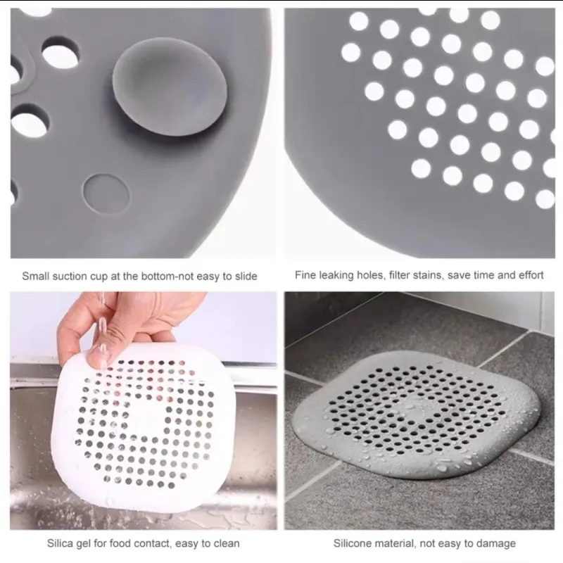 

Hair Filter Sink Anti-blocking Strainer Bathtub Shower Floor Drain Stopper Silicone Kitchen Deodorant Plug Bathroom Accessories