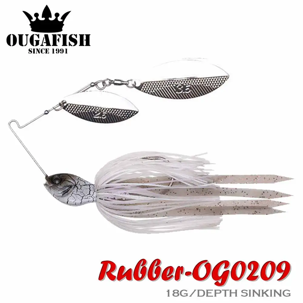 18G Rubber Jig Bait Spinner Fishing Lure Bass Chatterbait For Bass