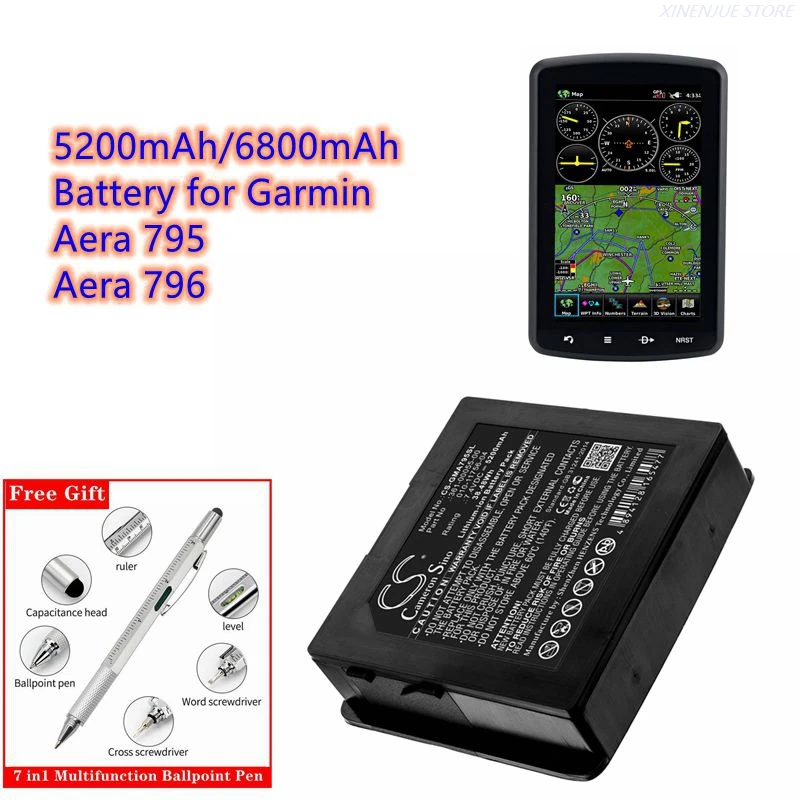 GPS Navigator Battery 7.4V/5200mAh/6800mAh 361 00055 00, 010 11756 04