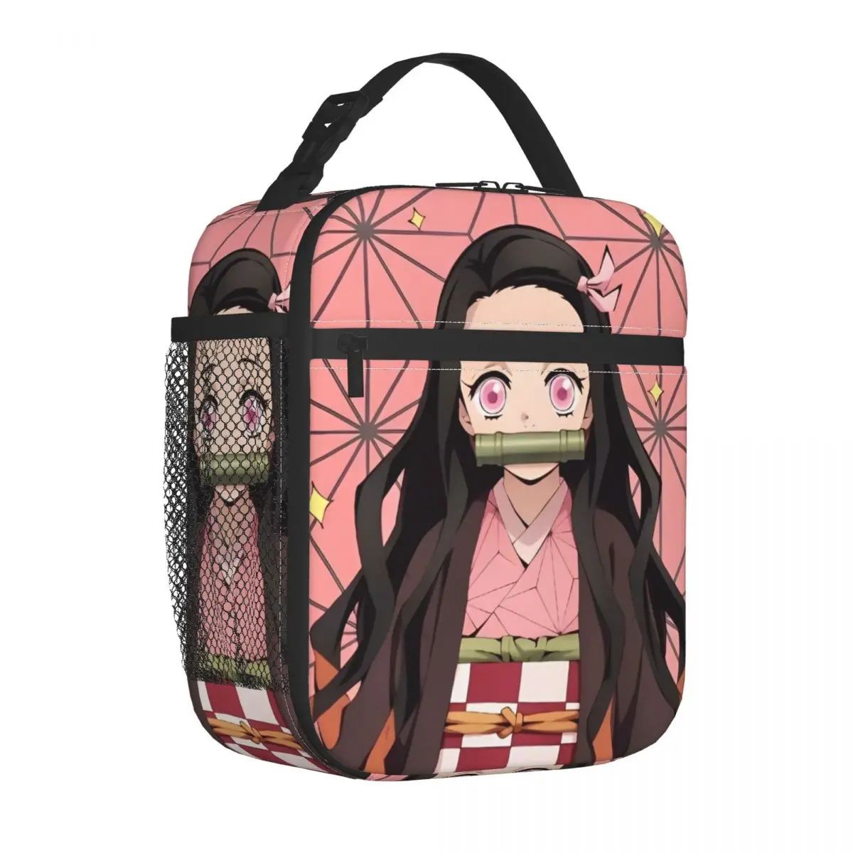 Demoned Slayered Insulated Lunch Bags Cooler Bag Reusable Kamado Nezuko High Capacity Tote Lunch Box Men Women Office Outdoor 2