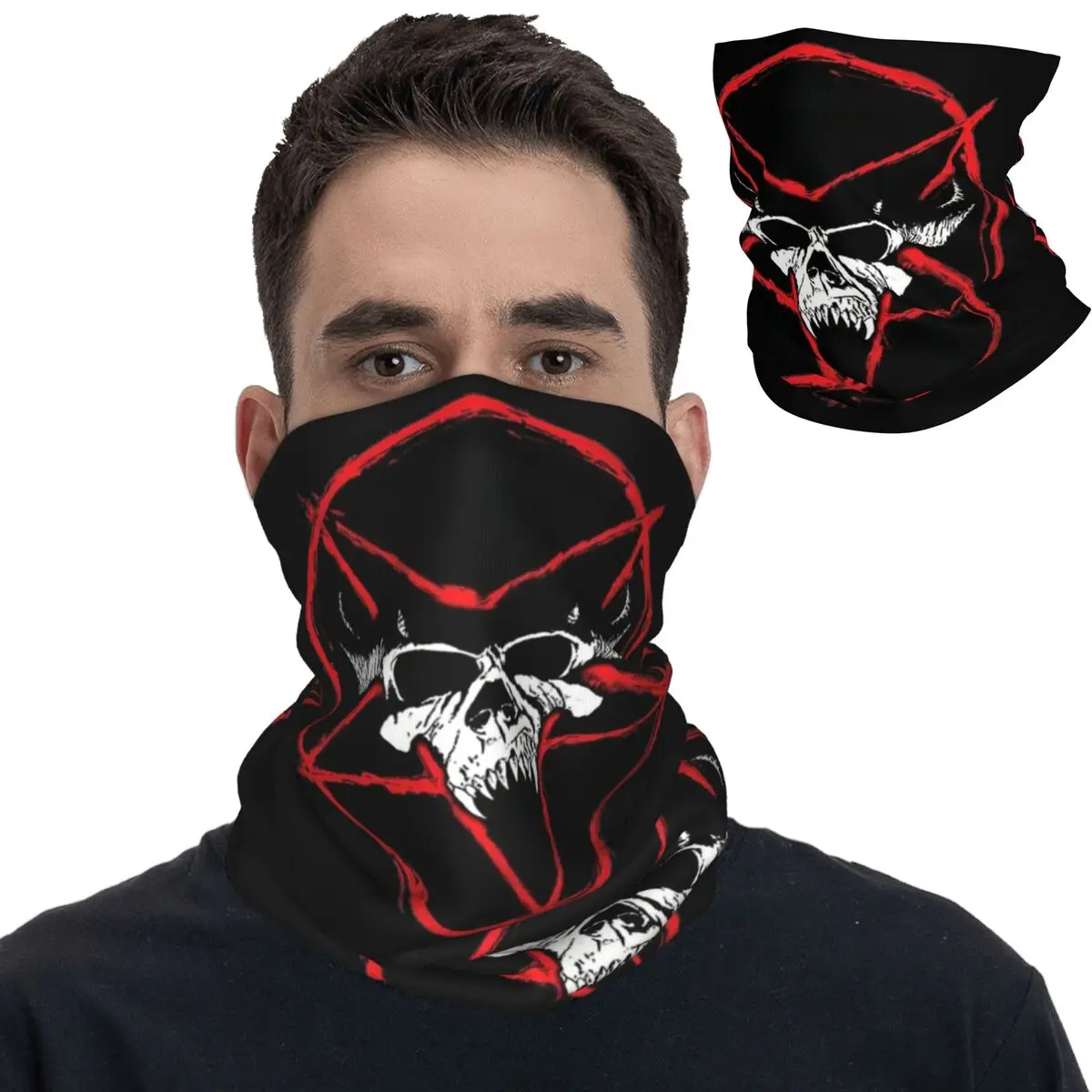 

Danzigs Logo Bandana Neck Gaiter Printed Heavy Metal Band Mask Scarf Multi-use Face Mask Cycling Unisex Adult Winter