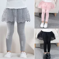 Baby Girl Princess Legging With cake Tutu Skirt Pants Child Mesh Spring Autumn Culottes Fake Two-piece Leggings Trousers 1-6T 1