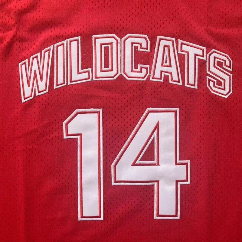 Basketball Jersey Sports Shirt Movie Wildcats High School Troy Bolton Cosplay Mens Halloween Party Costumes