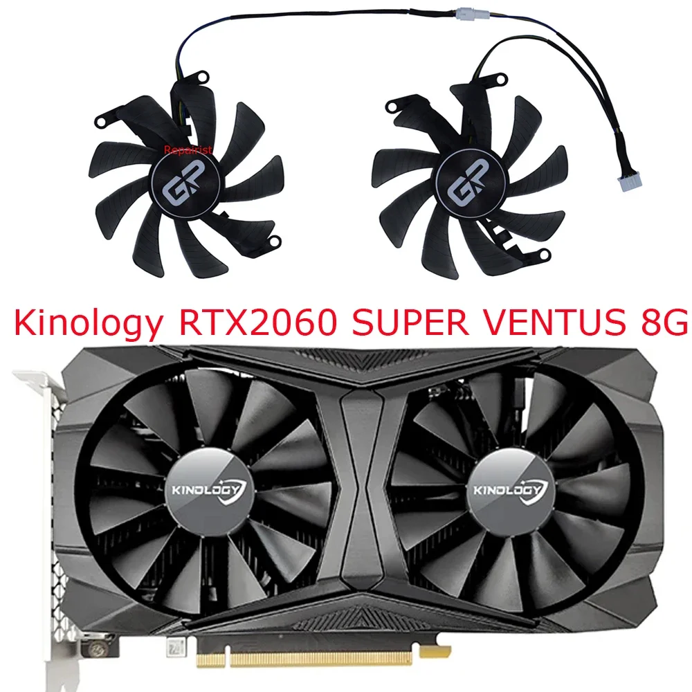2 Ventole Di Raffreddamento Pz/Set, T129215Su, Muslimb Vga, Per Kinology Rtx 3060 Ti 8Gb Gaming, Per Kinology Rtx 2060 Super Ventus 8G