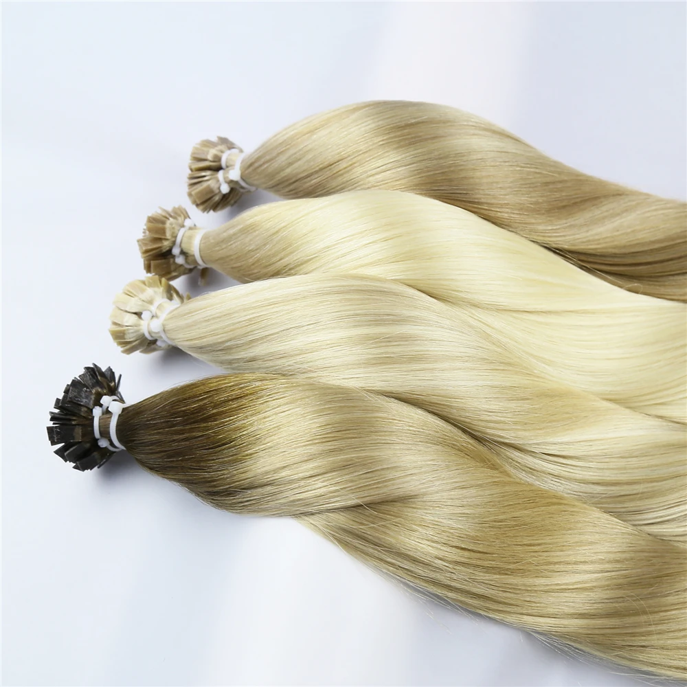 Human Hair Extensions Straight Flat Tip Keratin Capsule 50pcs/Set 12-26inches human hair extension