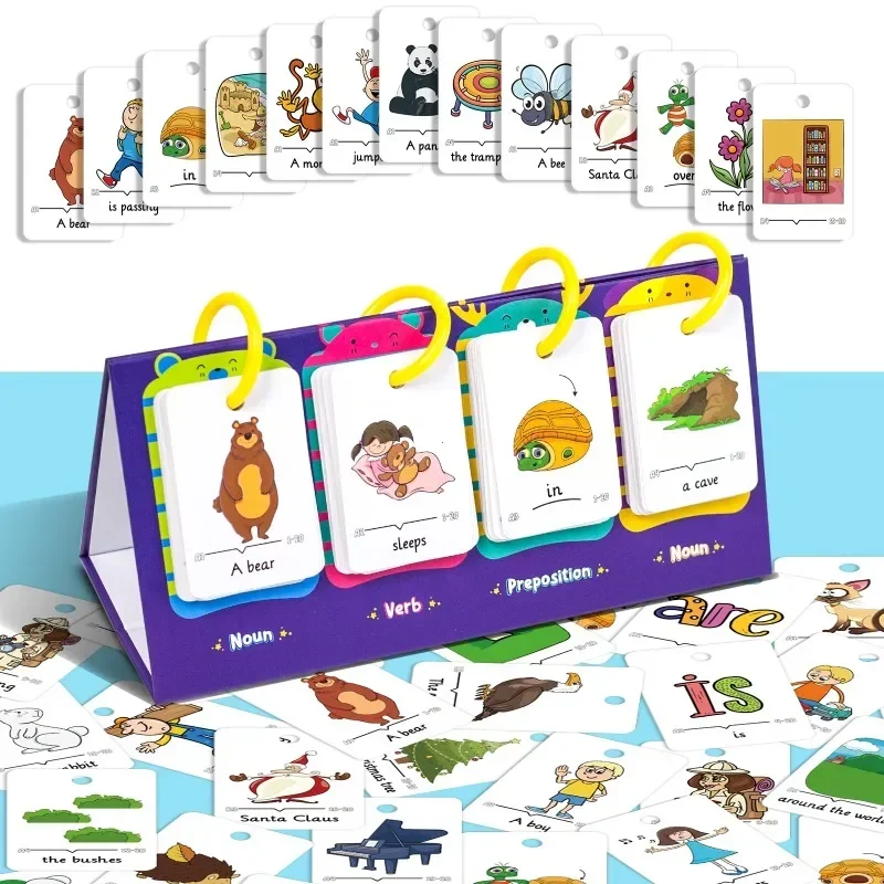 Sentence-Making Exercises Flip Chart Sentence Educational Learning Tool Vocabulary Building Special Education Speech Therapy 2