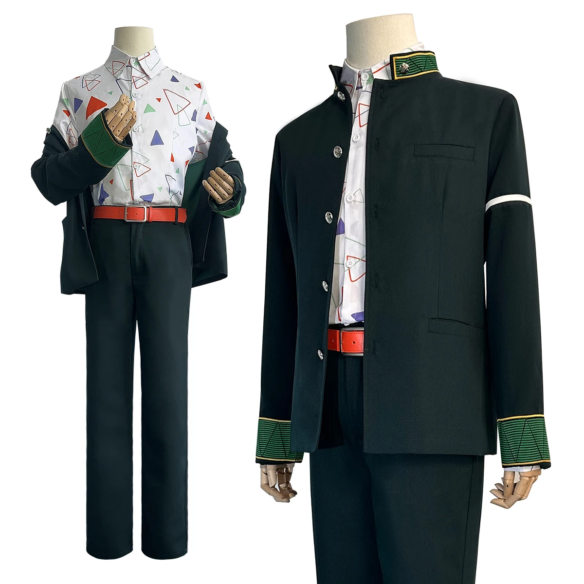 

HOLOUN Wind Breaker Anime kiryu mitsuki Cosplay Costume School Uniform Green Jacket Pants Shirt Belt Cos Convention Halloween