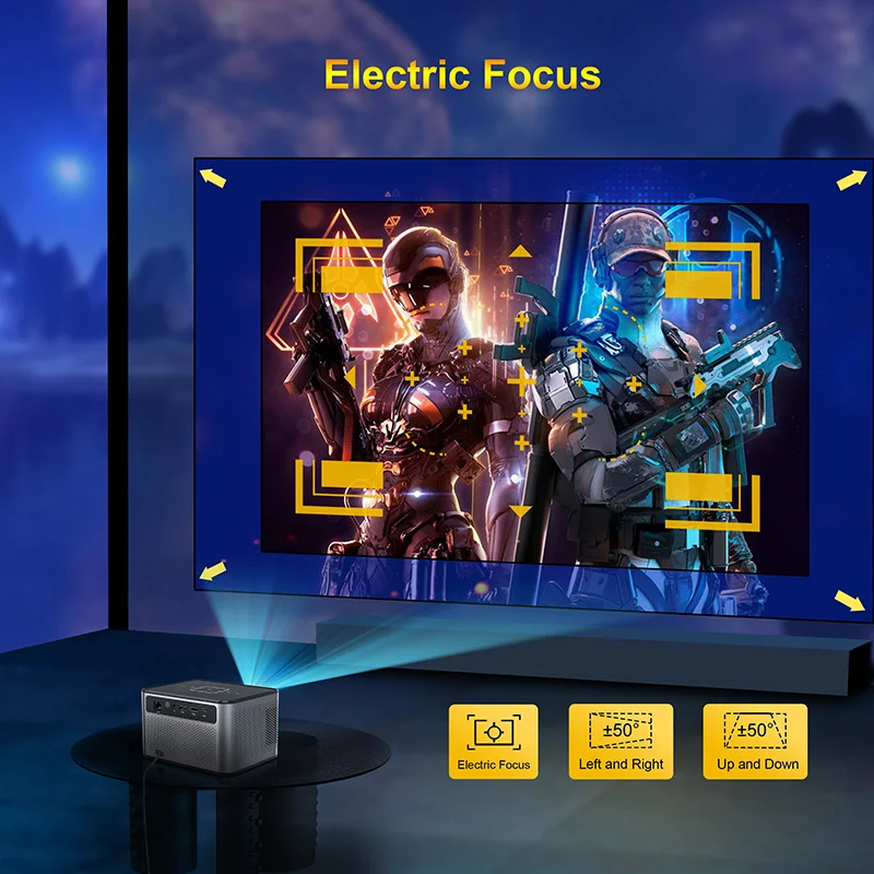Smart Portable Projector 4K Video Decode Support Android WiFi LED 1080P Movie Home Cinema 720P Projector Mini Portable