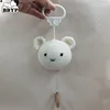 Handmade Crochet Bear Animal Head Knitting Rattle With Music DIY Baby Infant Newborn Teether Sensory Toy 1