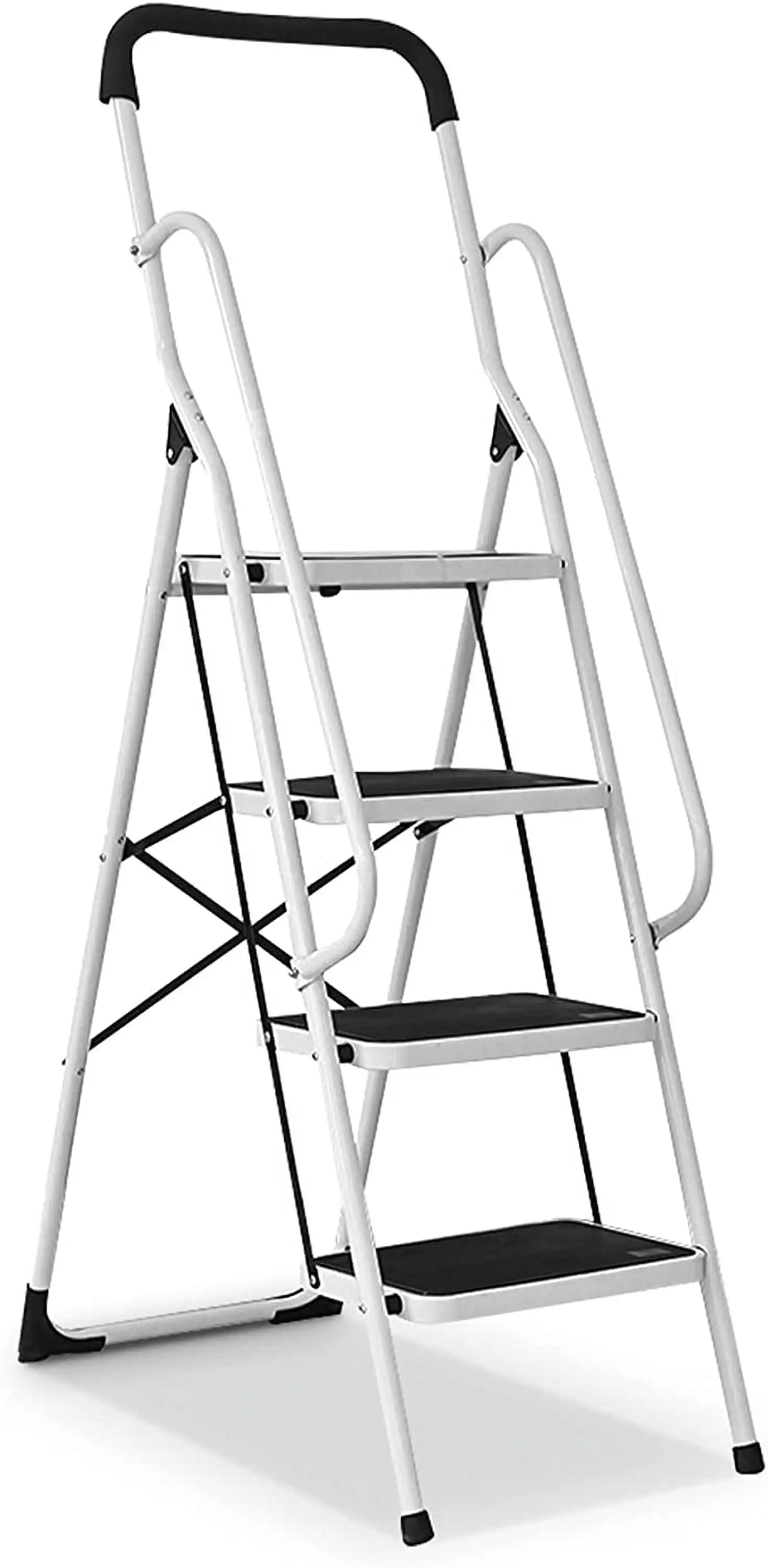 

4 Step Ladder Folding Step Stool with Anti-Slip Pedal Platform