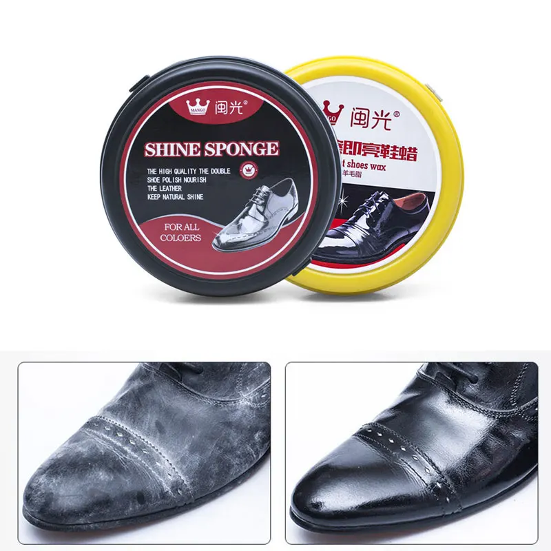 Double Sided Leather Shoes Brush Shoe Polish Brush Colorless Shoe Wax