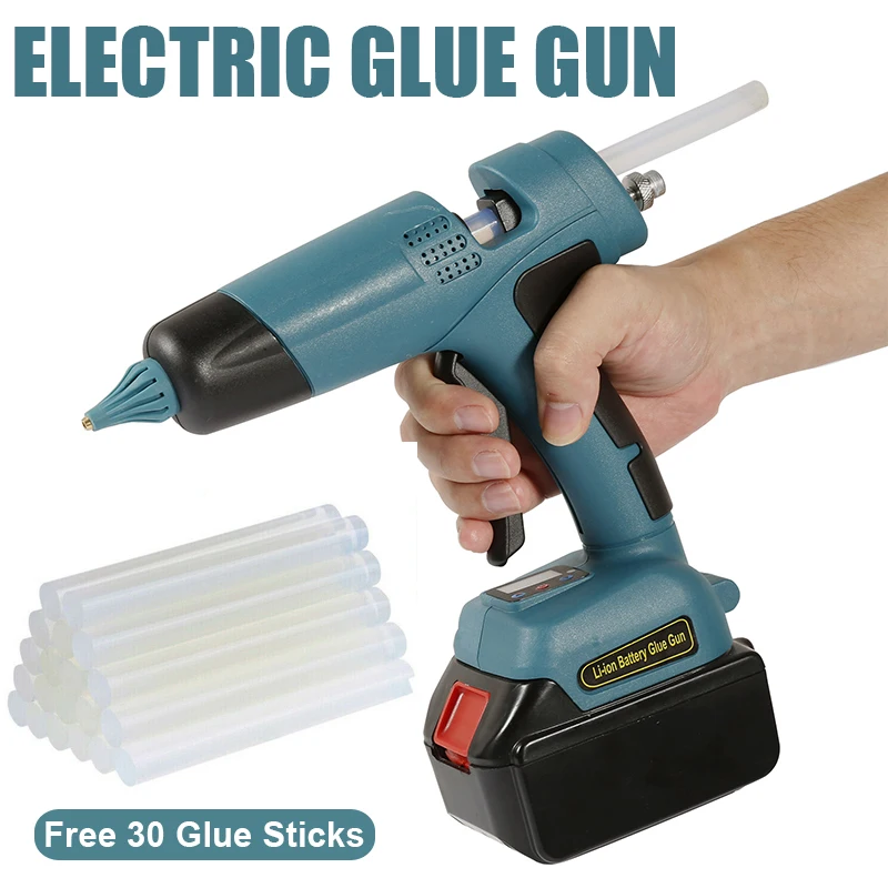 New Electric Glue Gun With 30 11mm Glue Sticks Hot Melt Glue Gun  Power Tools Handmade Household Hot Glue Gun For Makita Battery