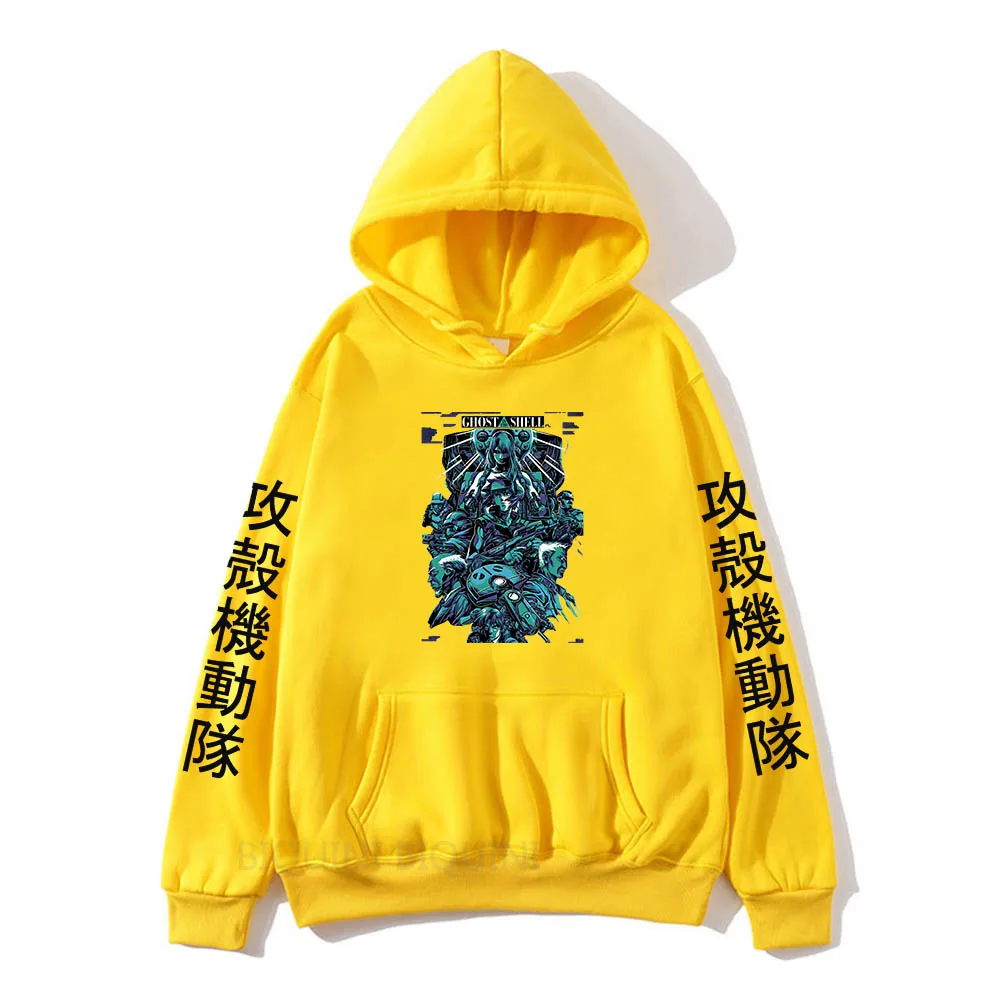 

Japanese Anime Ghost In The Shell Kawaii and Interesting Hoodies Soft Punk Sweatshirt Fleece Warm Graphic Hoodies for Boys/girls