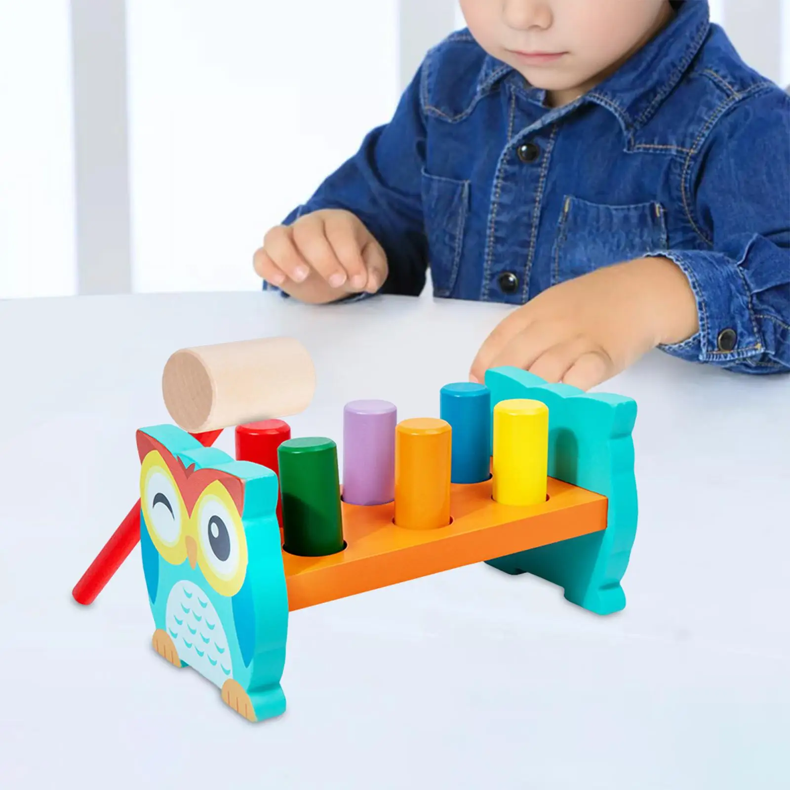 

Wooden Pound A Peg Toys,Hammer Toys with Pegs and Mallet,Pounding Bench,Wooden Toys,Pounding Bench Toy for 2-3 4 5 Year Old