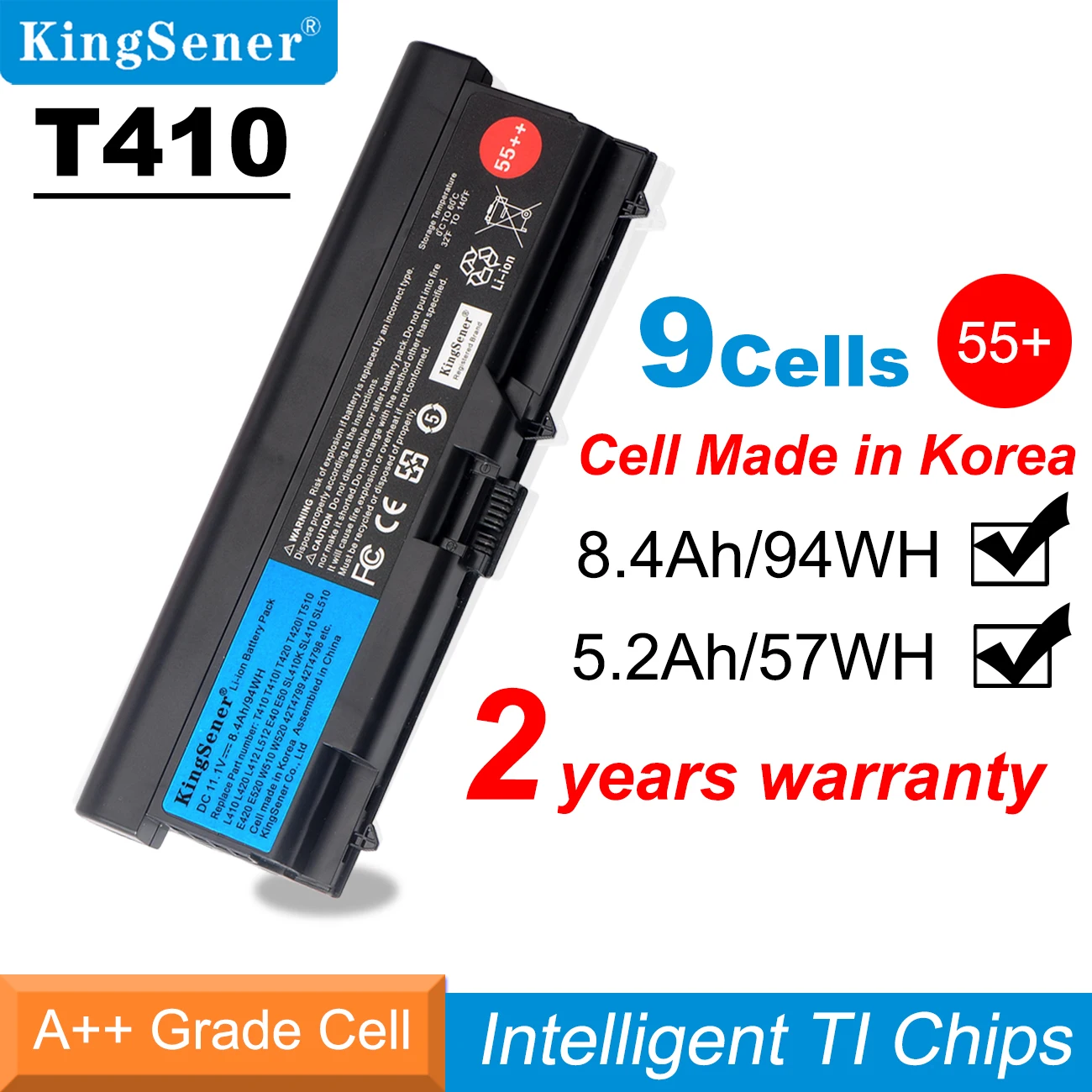 Bateria do Portátil para Lenovo Thinkpad T410 Kingsener T510 T420 E40 E50 L410 L420 L510 L512 L520 Sl410 Sl510 W510 T520 W520