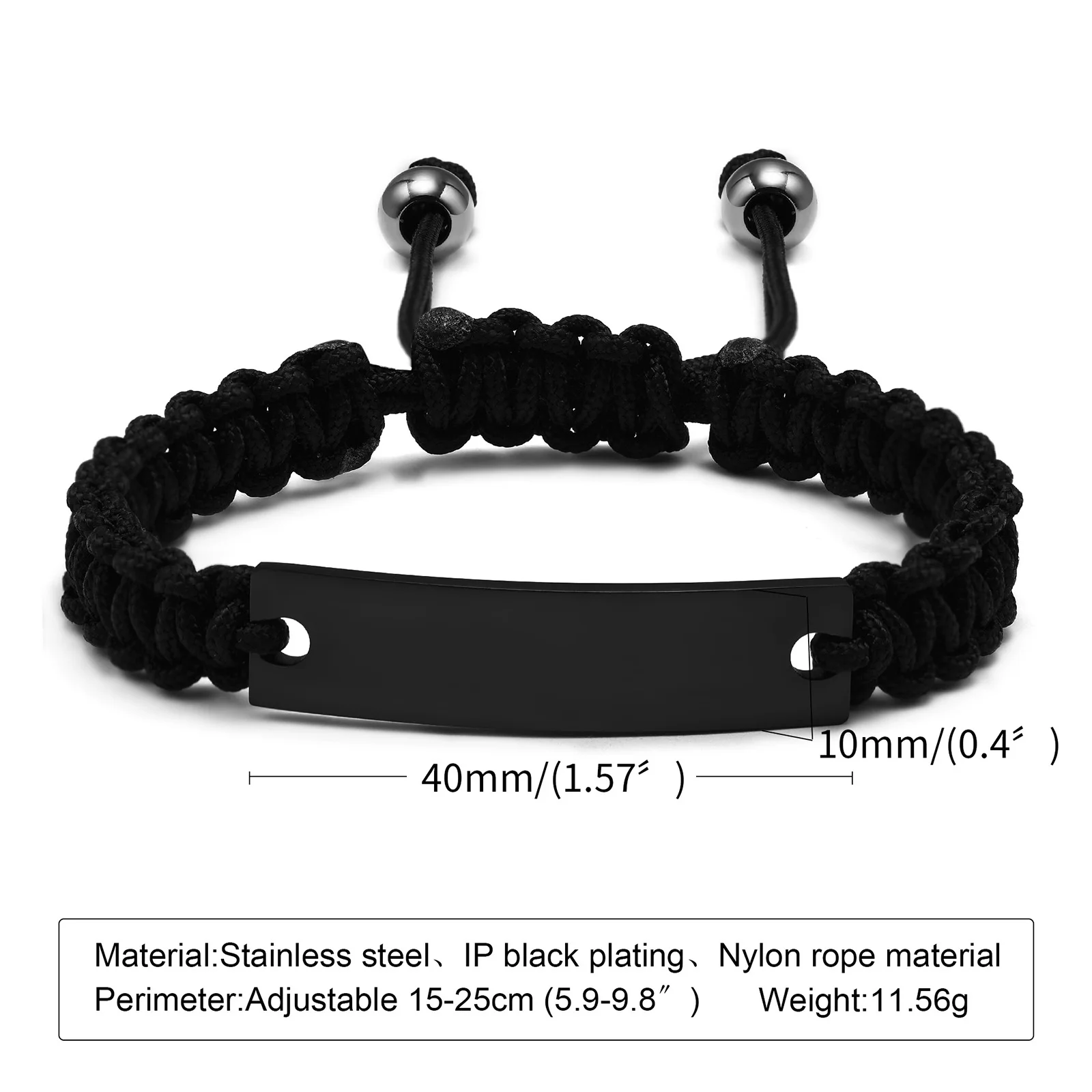 Frauen Männer Armband Benutzerdefinierte Gravur DIY Geflochtene Armbänder Einstellbare Handgemachte Geflecht Seil Armreifen Personalisierte Valentinstag – Detail 10