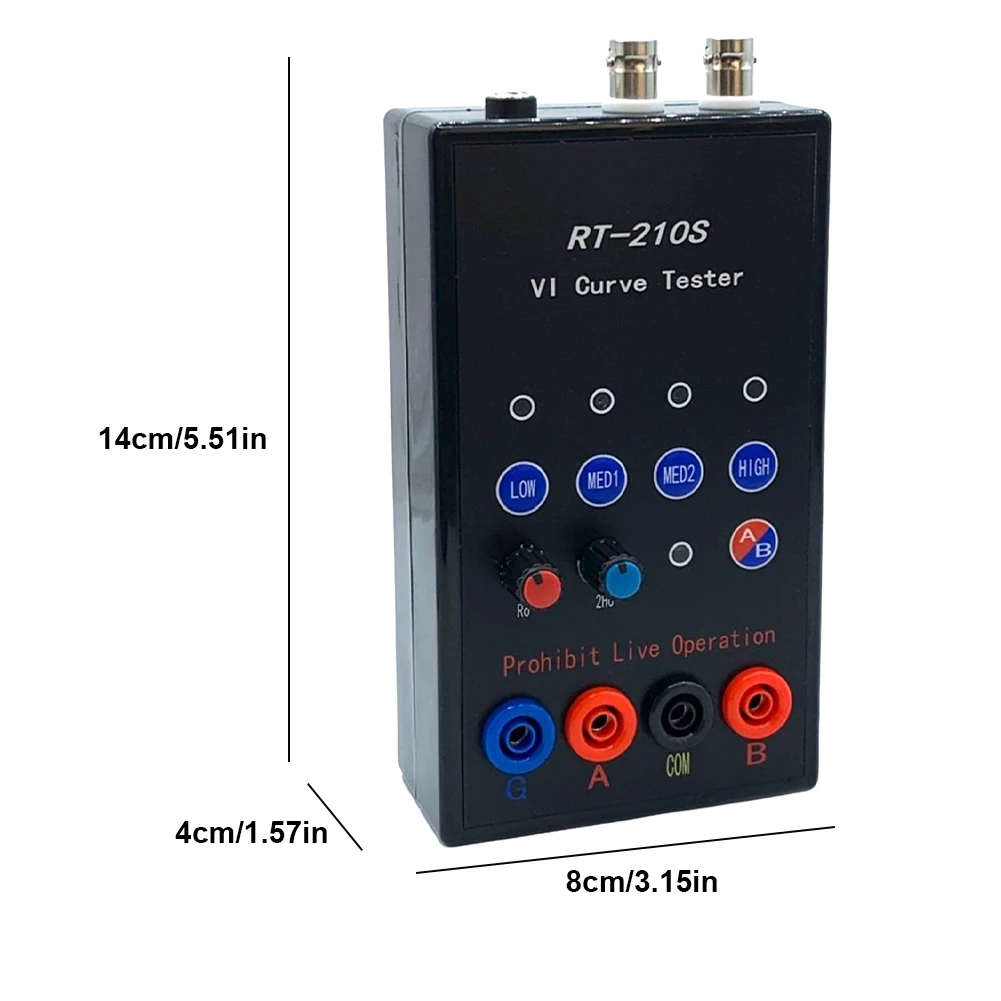 RT-210S VI 곡선 테스터 듀얼 채널 동시 디스플레이 휴대용 회로 기판 온라인 감지 ASA 테스터 휴대용 VI 곡선 테스터